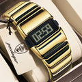 Poedagar E126 Creative LED Digital Watch Men Stainless Steel Strap Fashion Waterproof Electronic Wristwatch Wholesale