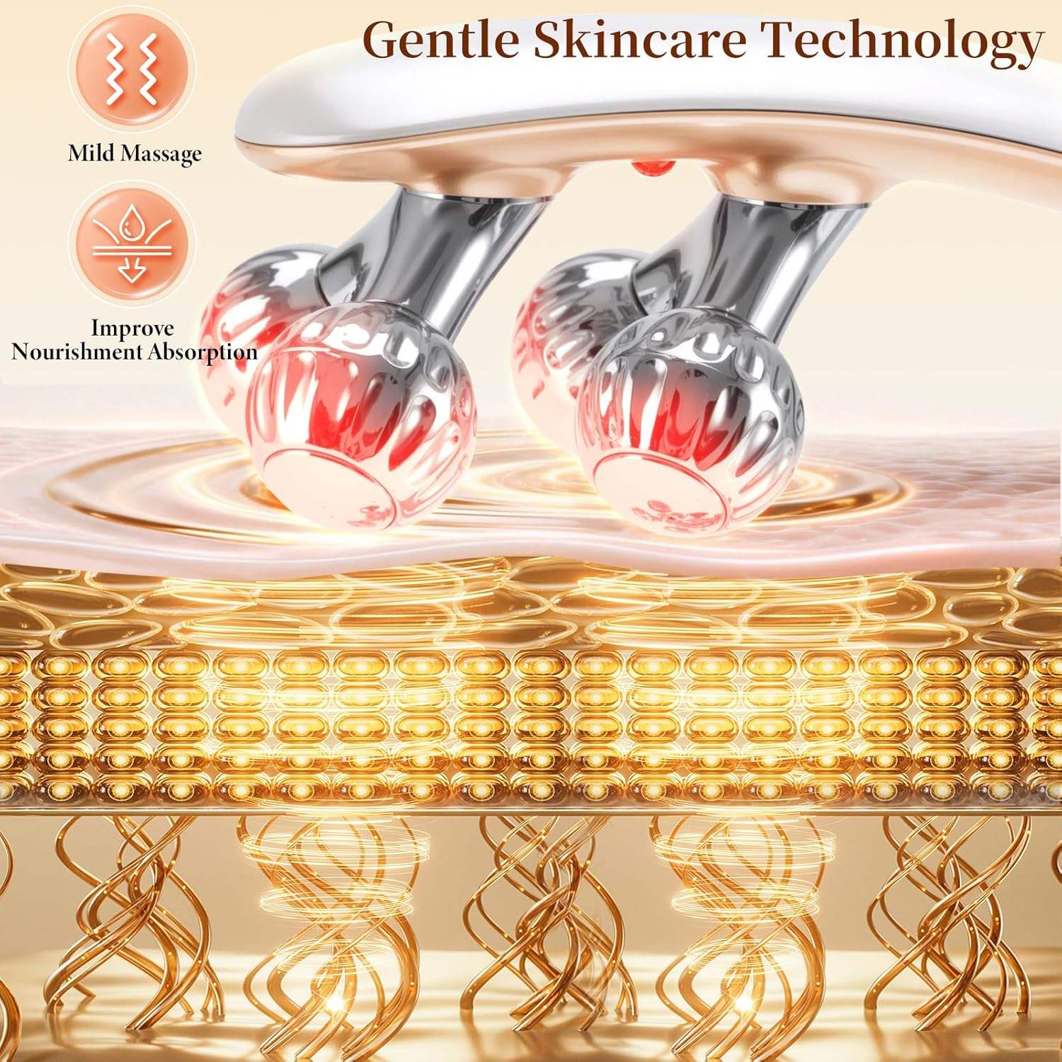 V-Face Shaping Massager – 3D Roller EMS + RF + Vibration