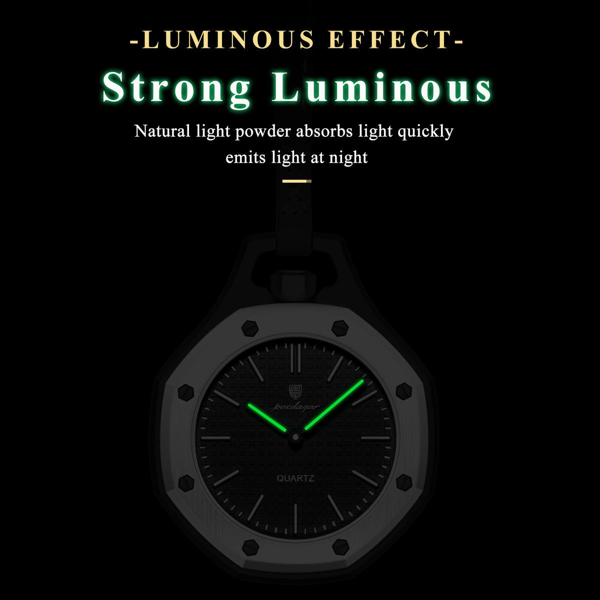Poedagar 630 Fashion Hanging Watch Octagonal Case Unisex Pop Style Youth Watch Luminous Lightweight Lanyard Neck Watch in Stock