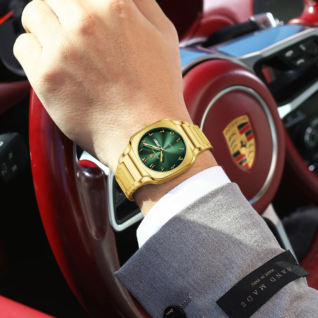 Poedagar 616 Luxury Men's Watch Arabic Dial Waterproof Quartz Watches Relogio Stainless Steel Business Wristwatch for Men