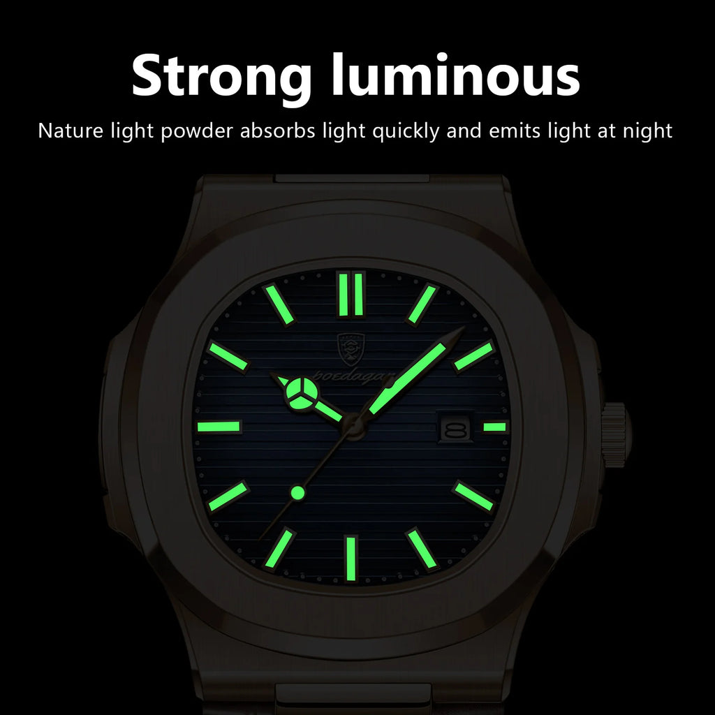 Poedagar New Fashion Sport Montre Homme Luxury Leather Waterproof Mens Watches Luminous Date Quartz Watches for Men