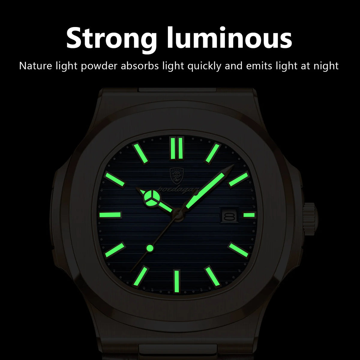 Poedagar New Fashion Sport Montre Homme Luxury Leather Waterproof Mens Watches Luminous Date Quartz Watches for Men