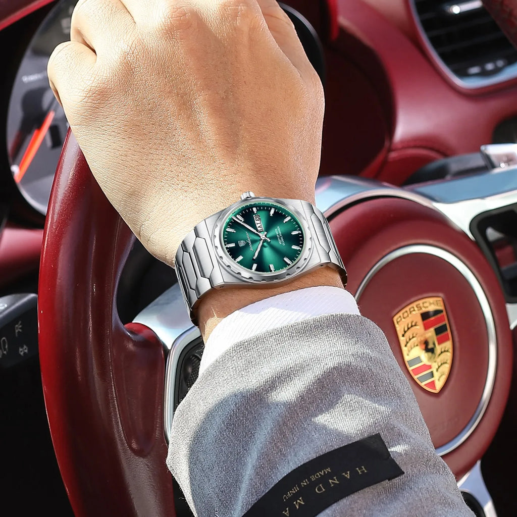Poedagar 847 Luxury Men's Quartz Watches Stainless Steel Bracelet Business Watch Montre Reloj Date Waterproof Wristwatch for Men