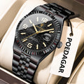Poedagar 839 Business Men Watch Classic Design Fluted Bezel Daily Wear Quartz Wristwatch Waterproof Factory Direct Sale Montre