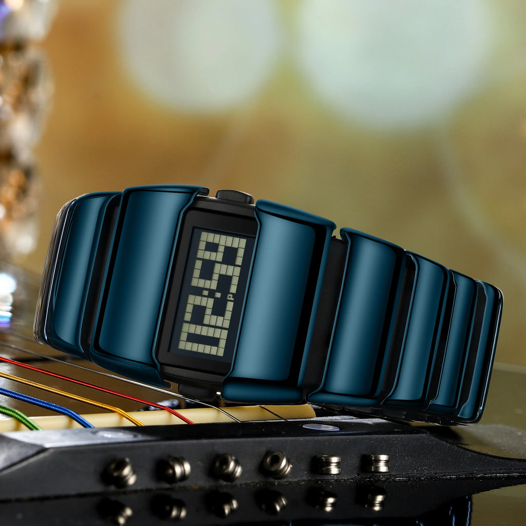 Poedagar E126 Creative LED Digital Watch Men Stainless Steel Strap Fashion Waterproof Electronic Wristwatch Wholesale