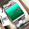 Poedagar 857 Luxury Men's Watch Unique Green Mirror Dial Quartz Watch Stainless Steel Band Waterproof Montre Wristwatch for Men