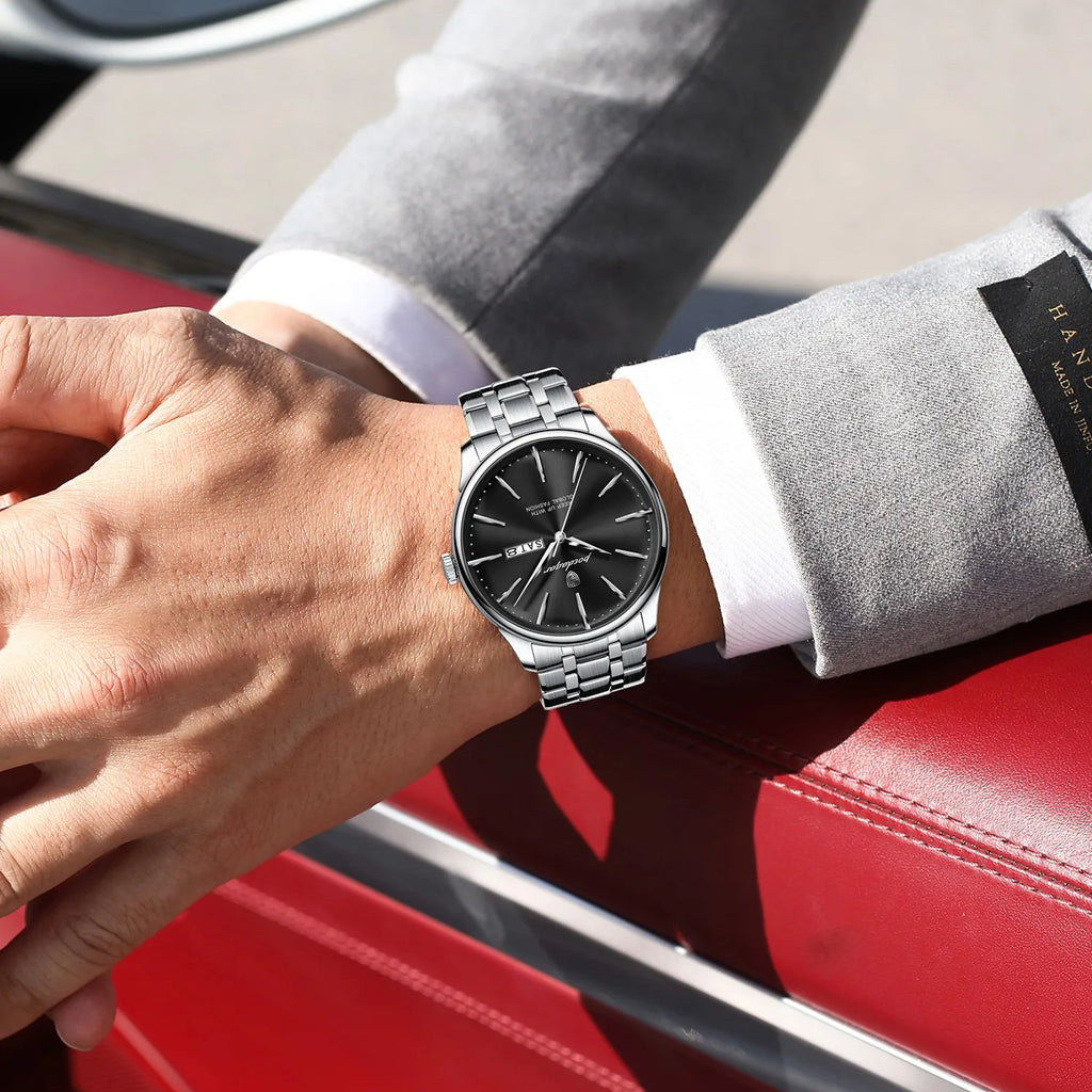Poedagar 843 Men's Watch Factory Direct Wholesale Ready to Ship Luxury Business Casual Waterproof Calendar Quartz Wristwatch