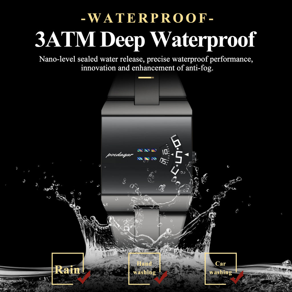 Poedagar 857 Men's Watch Luxury Stainless Steel Band Quartz Watches Luminous Waterproof Sport Watch for Men Fashion Montre Homme
