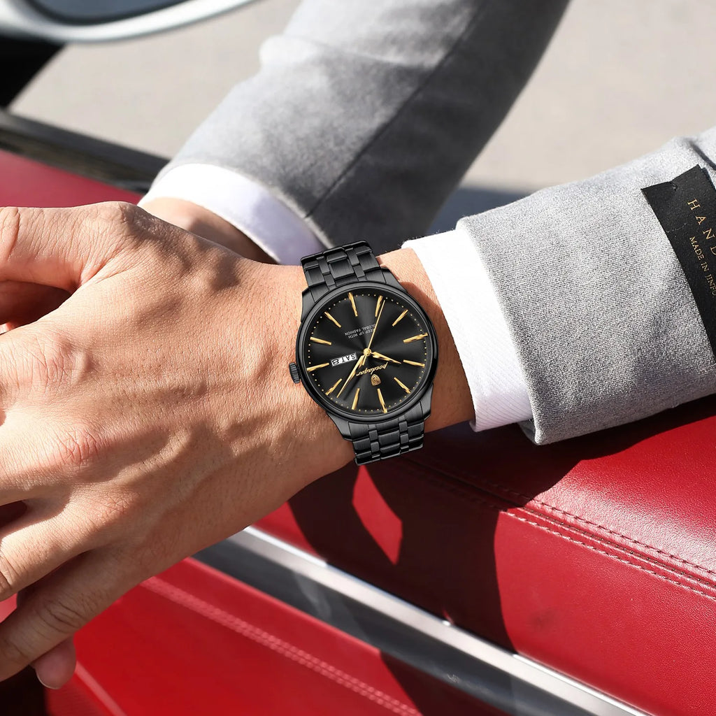 Poedagar 843 Original Brand Men Watch Luxury Business Casual Waterproof Calendar Sunray Dial Quartz Wristwatch Factory Wholesale