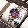 Poedagar Fashion Rose Gold Ladies Watch Jewelry Design Steel Quartz Watches Luminous Waterproof Watch Women