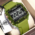 Poedagar E123 Luxury Mens Watch Punk Personalized Square LED Digital Watch Silicone Strap Youth Fashion CE Certified in Stock