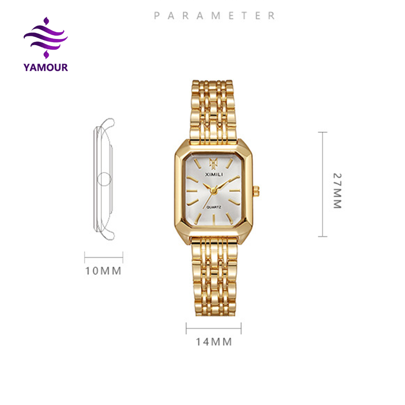 Ximili Women's Square Watches Stainless Steel Alloy Case Watch