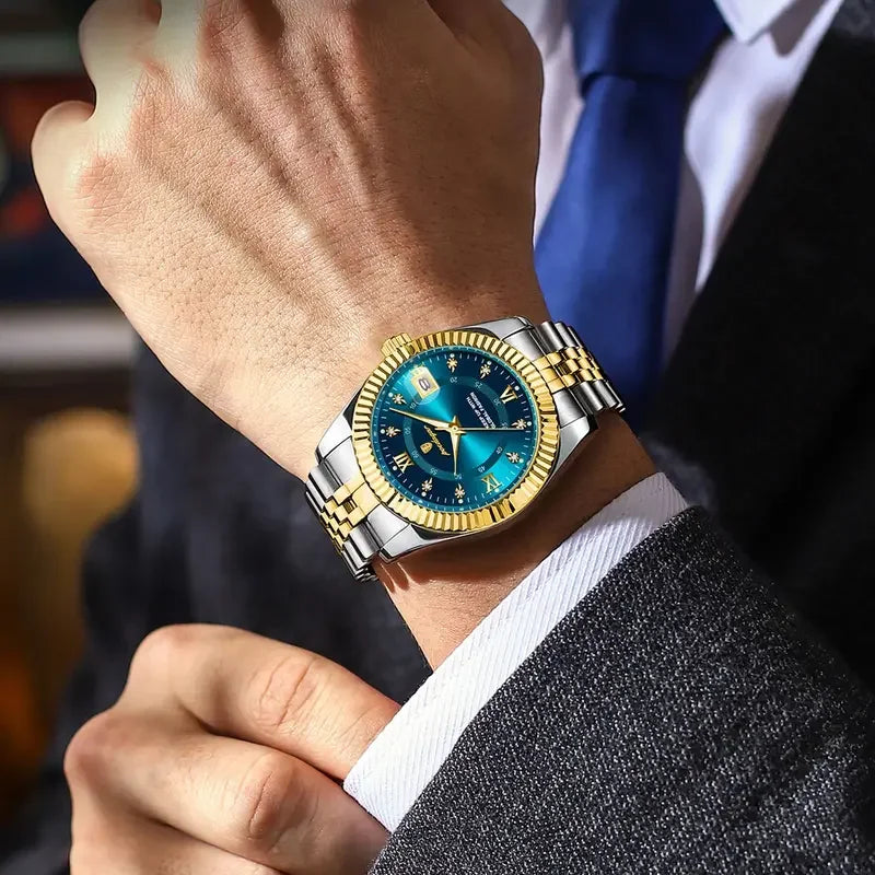 Poedagar 910 Sport Luxury Male Reloj Waterproof Luminous Date Men's Watches Stainless Steel Quartz Watch for Men