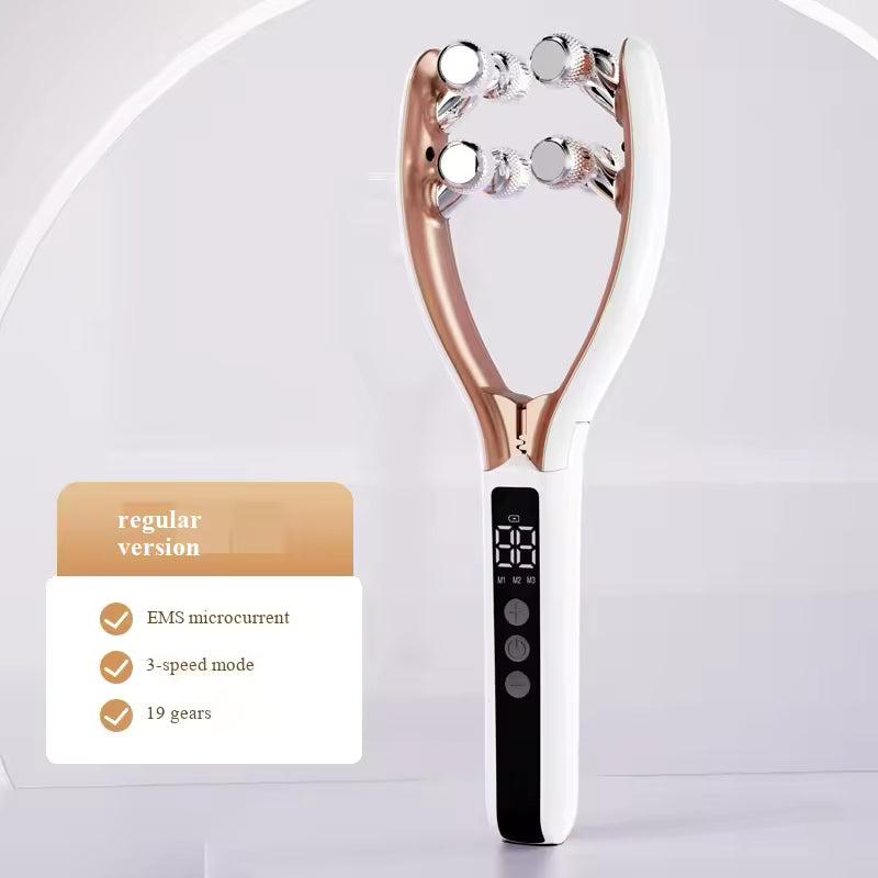 V-Face Shaping Massager – 3D Roller EMS + RF + Vibration