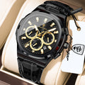 Poedagar 834 Luxury Business Quartz Watch for Men Leather Strap Waterproof Chronograph Wrist Watch Wholesale Relogio Masculino