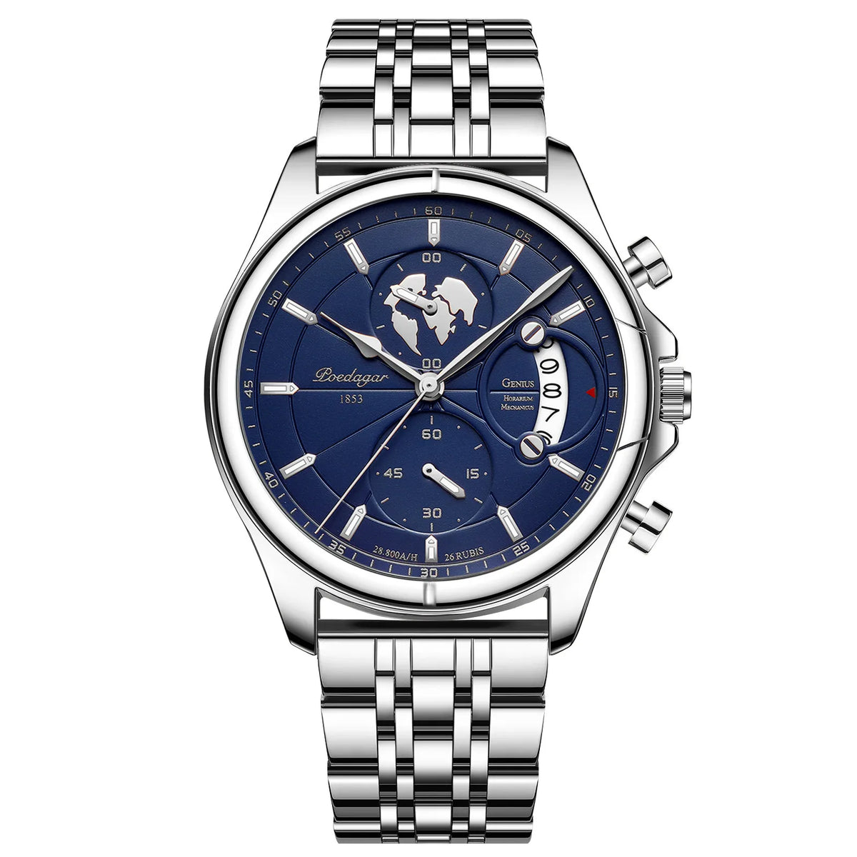 Poedagar Top High Quality Watch for Men Classic Stainless Steel Mens Watch Waterproof Luminous Quartz Watches