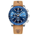 Poedagar Hot Sale Chronograph Men Watch Fashion Sport Watches Watches Calendar Cl Luminous Quartz Leather Wrist Waterproof Alloy