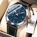 Poedagar 689 Luxury Geometric Dial Mens Quartz Watch Waterproof Leather Strap Casual Relogio Masculino Fast Dispatch Wholesale