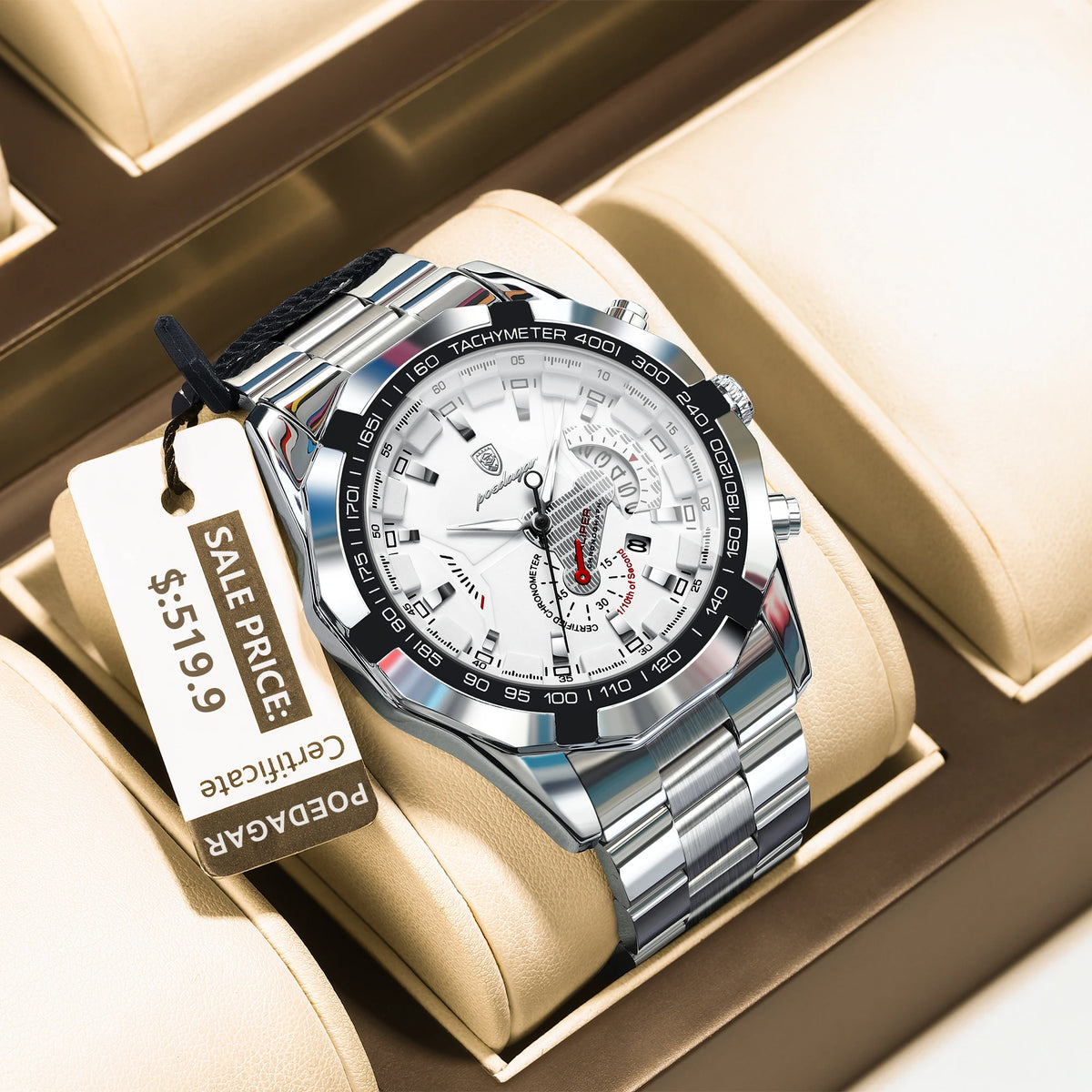 Poedagar Top Brand Fashion Sport Watches for Men Luxury Stainless Steel Men Watch Waterproof Date Quartz Watches