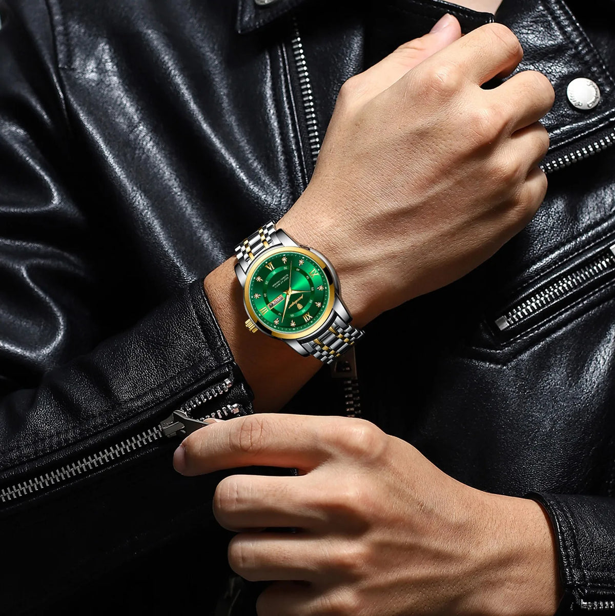 Poedagar 936 Luxury Men's Watch Sport Fashion Charm Wristwatch Stainless Steel Quartz Watch for Men Waterproof Luminous Montre