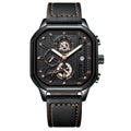Poedagar 628 Fashion Sport Men Watch Waterproof Luminous Quartz Watches Leather Calendar Watch for Men