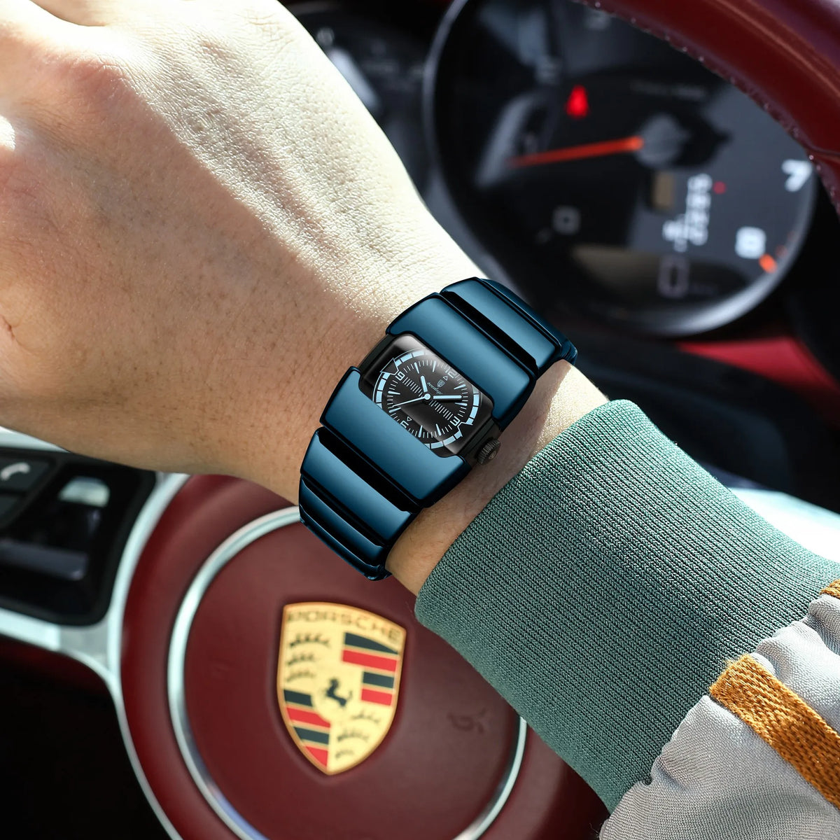 Poedagar 846 Luxury Mens Watch Stainless Steel Cyberpunk Funky Design Quartz Watches Waterproof Luminous Wrist Watch for Men