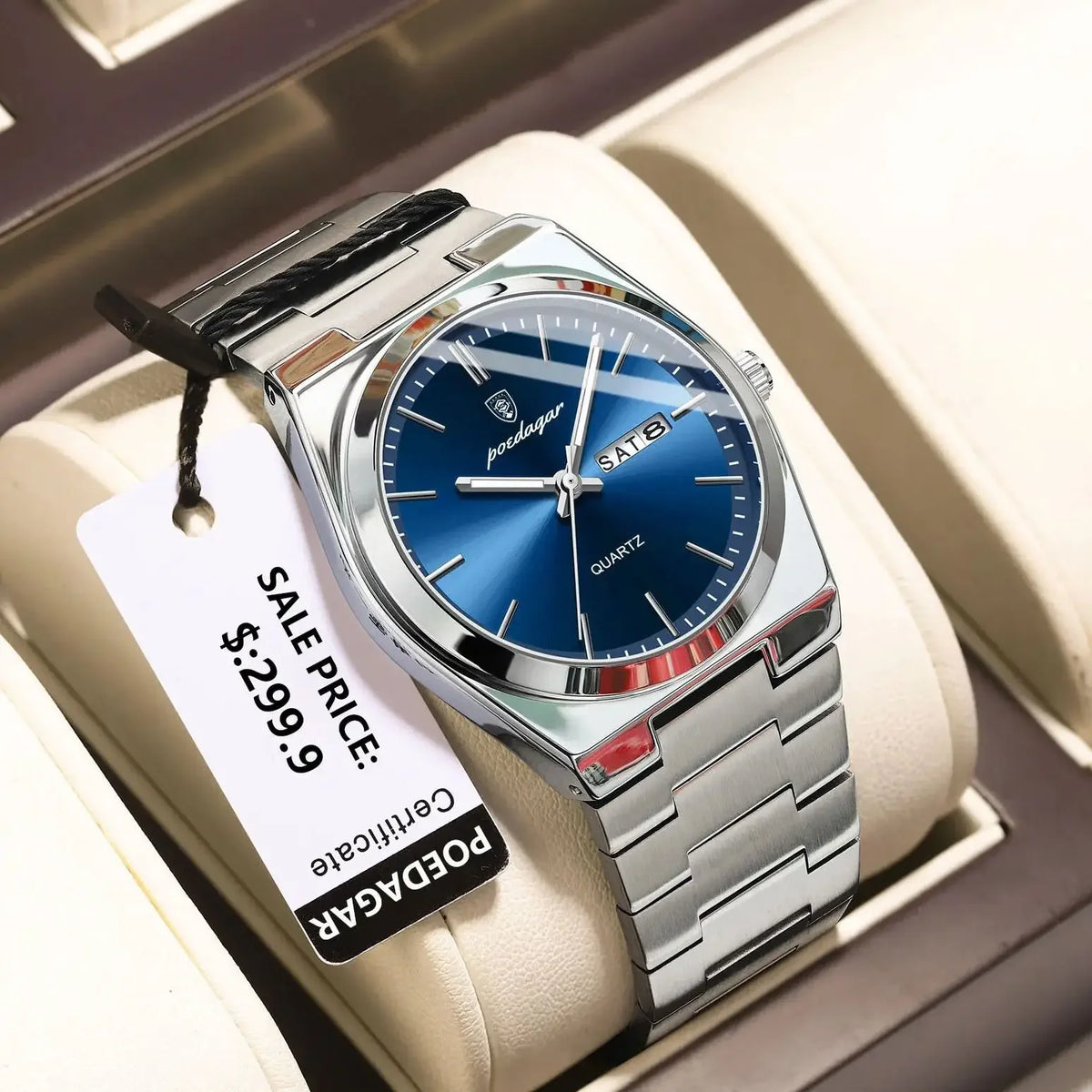 Poedagar Business Casual Men Watch Waterproof Luminous Date Quartz Watches Wrist Luxury Stainless Steel Watch for Men