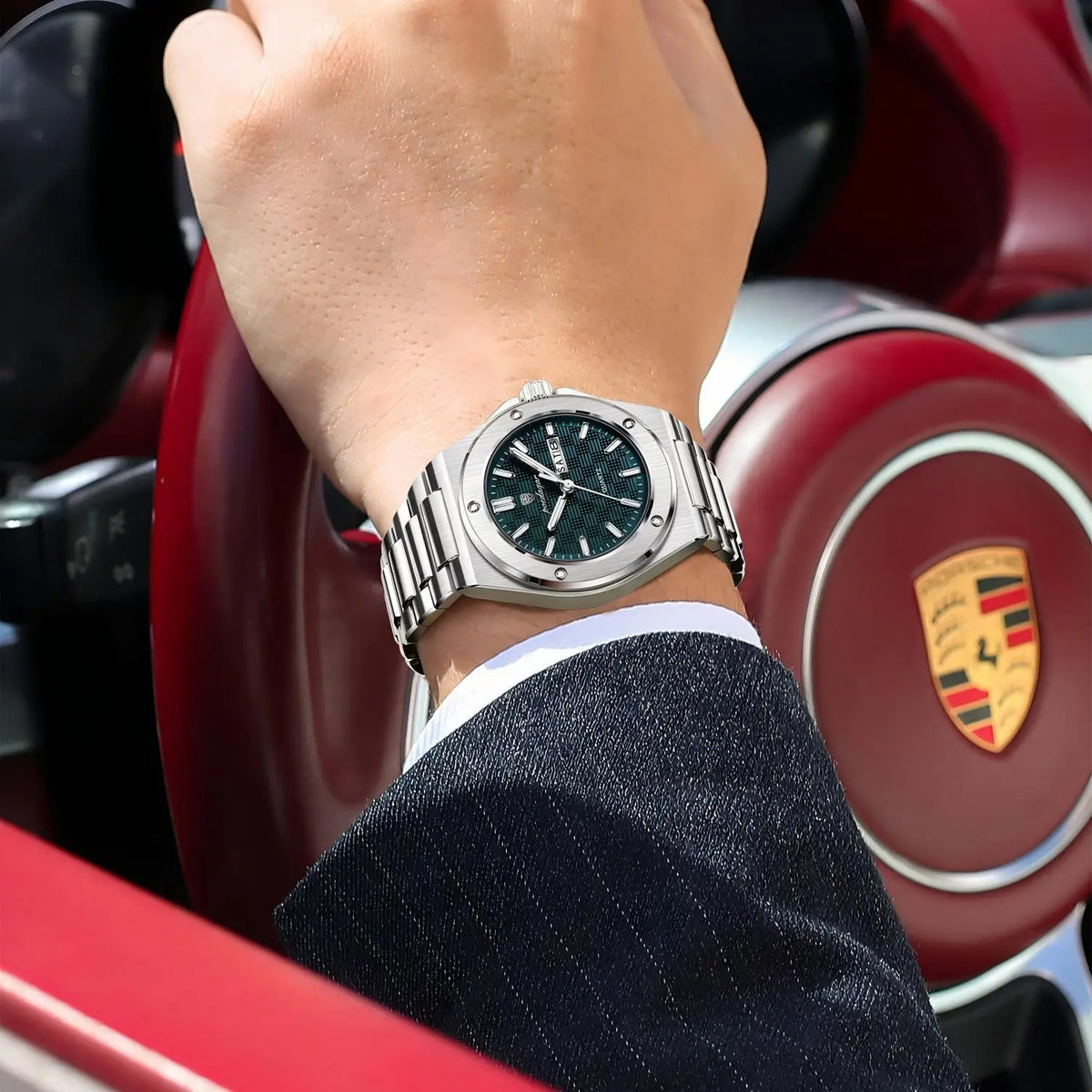 Poedagar 696 Factory Wholesale Original Luxury Stainless Steel Band Watch for Man Luminous Waterproof Date Wrist Watches