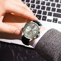 Poedagar 978 Luxury Leather Bracelet Quartz Watch for Men Luminous Waterproof Mens Watch