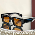 Retro Small Square Polarized Sunglasses with Thick Acetate Frame