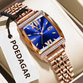 Poedagar 795 Luxury Women Watches Stainless Steel Reloj Mujer Diamond Gift for Girl Waterproof Luminous Quartz Watch for Women