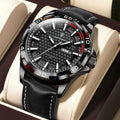 Poedagar Luxury Waterproof Luminous Sport Leather Quartz Watch for Men