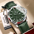 Poedagar 895 Luxury Men Watch 3D Geometric Dial Day Date Luminous Leather Strap Quartz Business Casual Waterproof Watch for Men