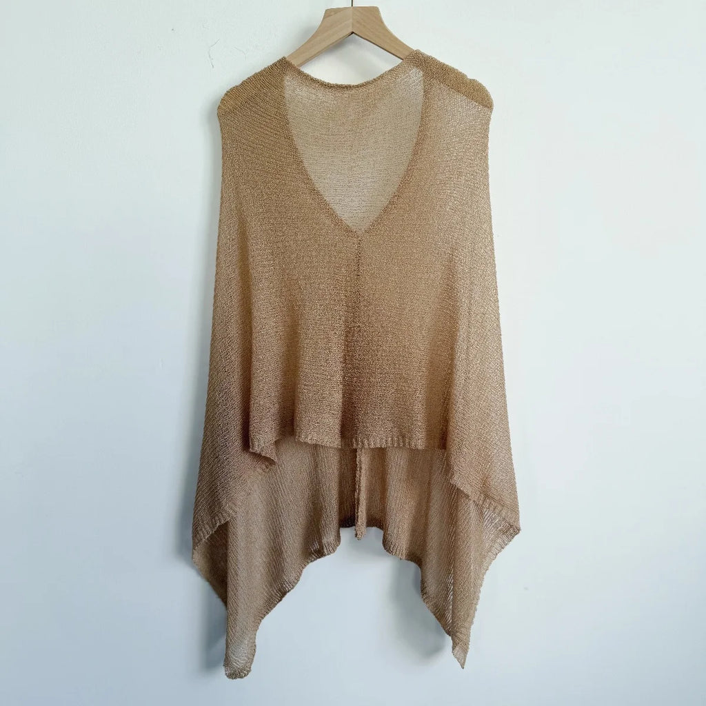 Women's see-through Poncho Shawl