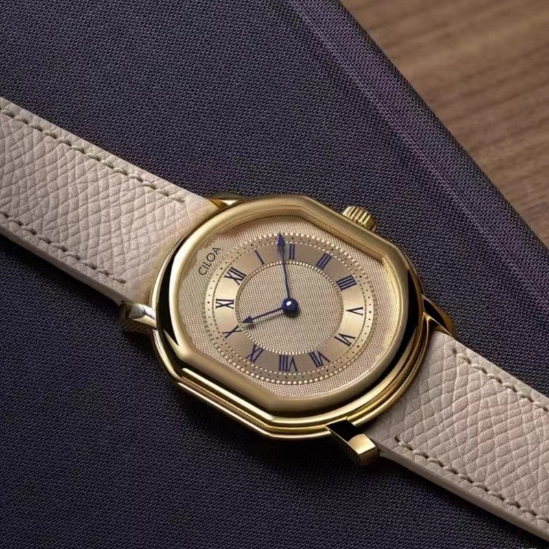 CILOA Men's Gold Watch – Stylish and Waterproof Design